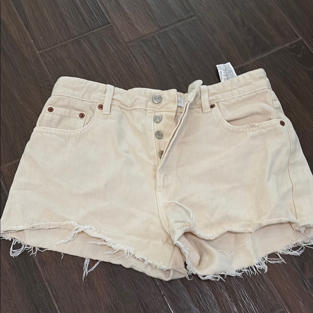 Women's Tan Denim Shorts